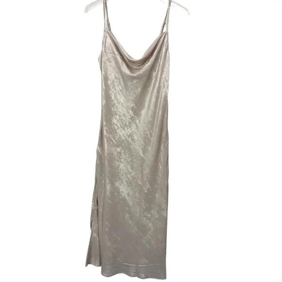 NWT VICI Metallic Cowl Neck‎ Midi Slip Dress - Picture 6 of 9